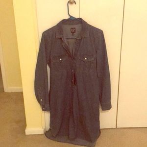 Jean Shirt Dress (just above the knee length)